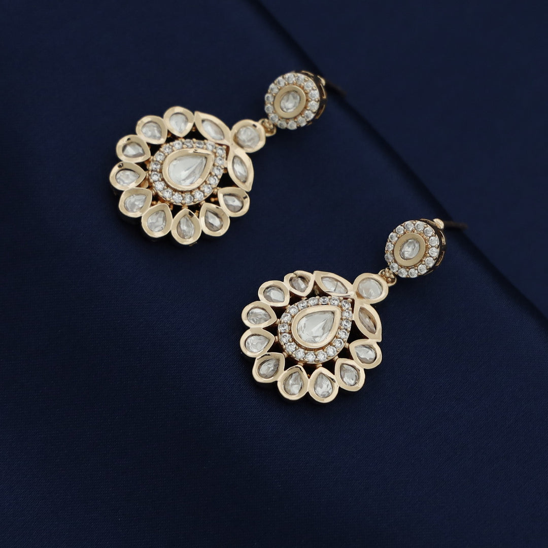 Nadiya Kundan Drop Earring