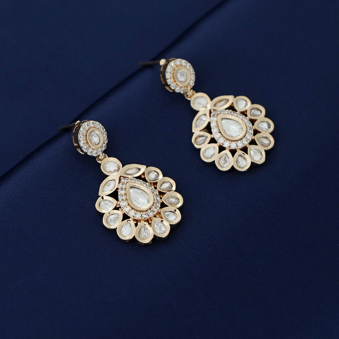 Nadiya Kundan Drop Earring