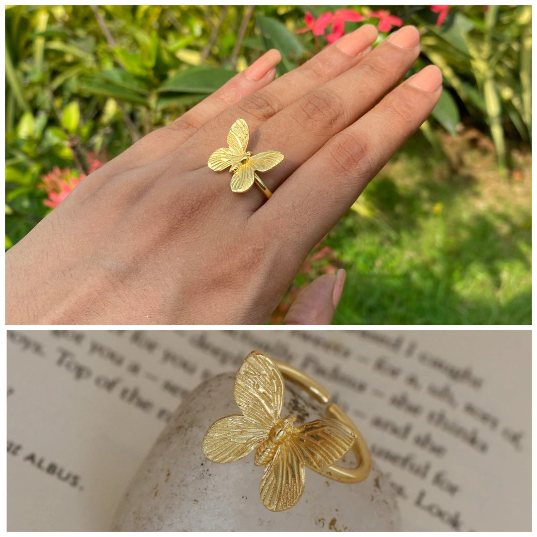 Golden Butterfly Ring