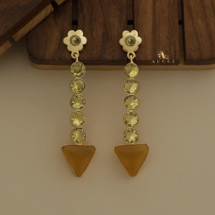 Glossy Flower Arrow Earring