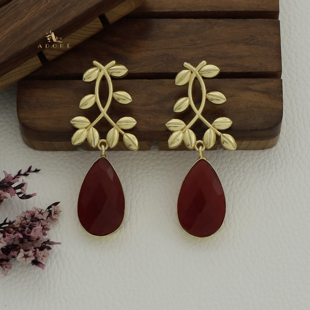 Alyssa Flower Leaf Earrings