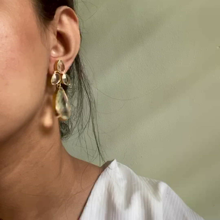 Bella Crystal Earrings (Premium Finish)