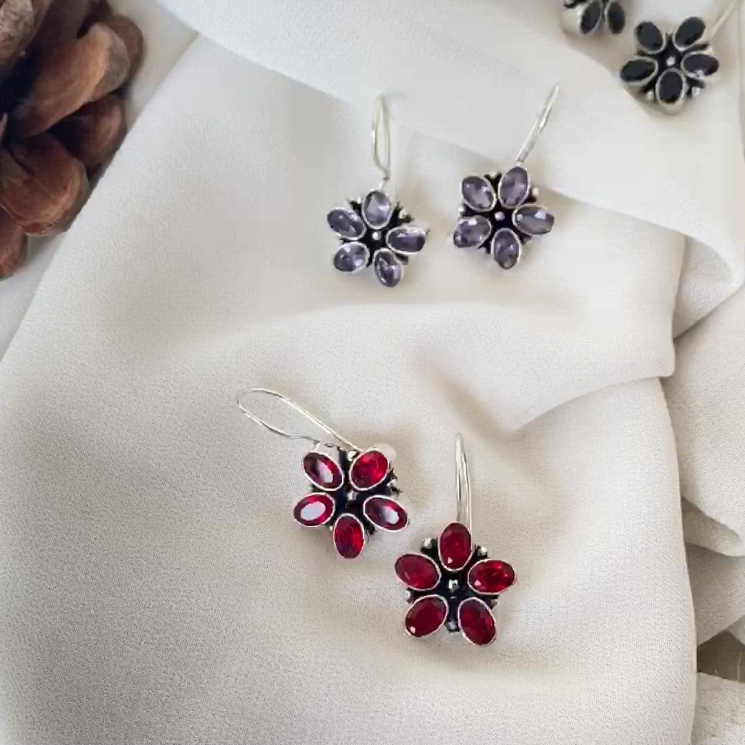 Paloma 5 Stone Flower Earring