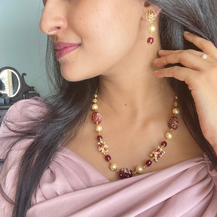 Jylan Pearl Neckpiece With Earring