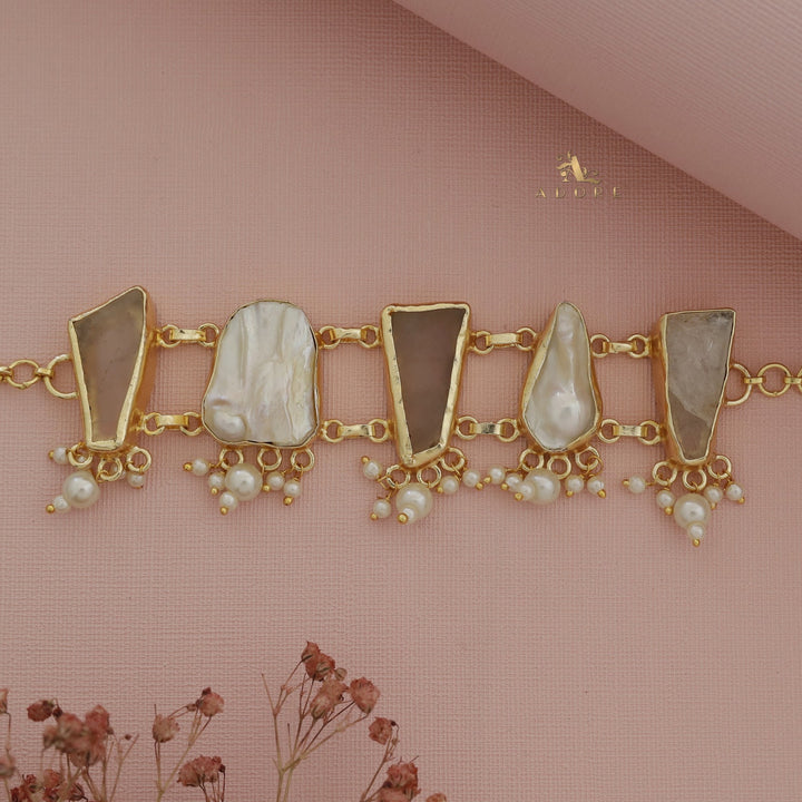 Bethany Raw Stone With Baroque Choker