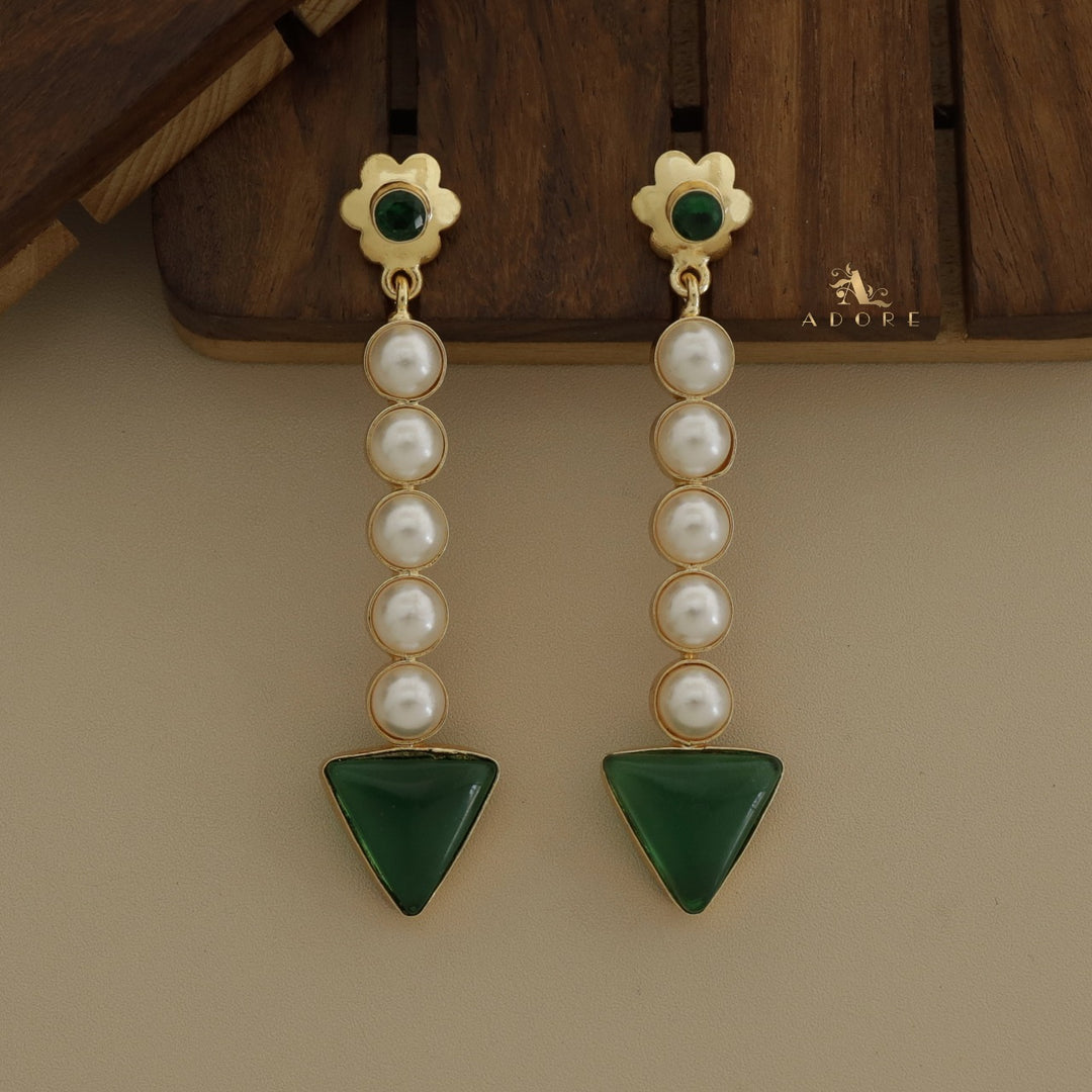 Glossy Flower Arrow Earring