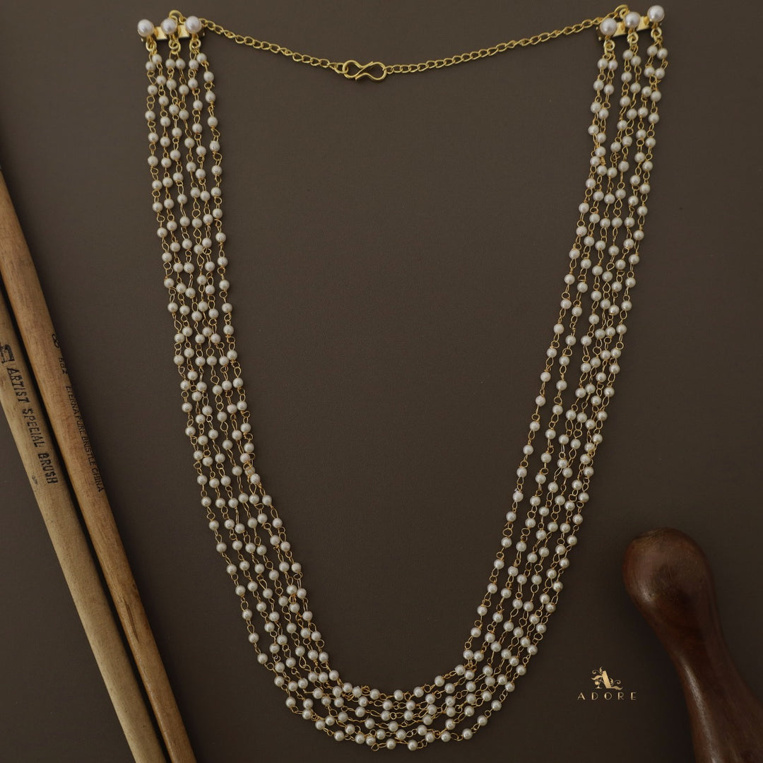 Carly Pearl 6 Layer Neckpiece