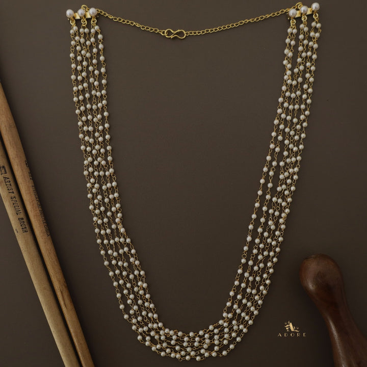 Carly Pearl 6 Layer Neckpiece