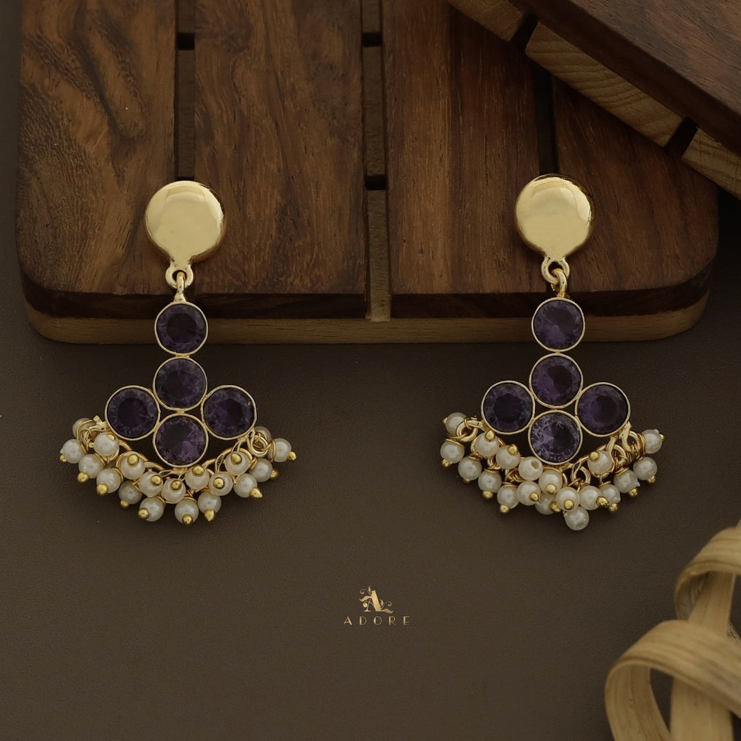 Ilaria Golden Cluster Pearl Earring
