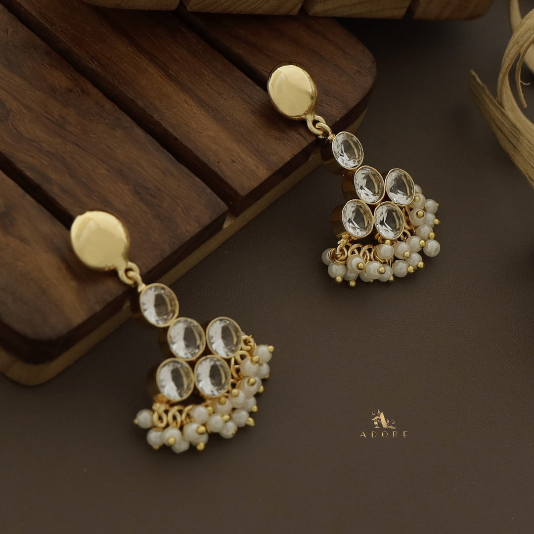 Ilaria Golden Cluster Pearl Earring