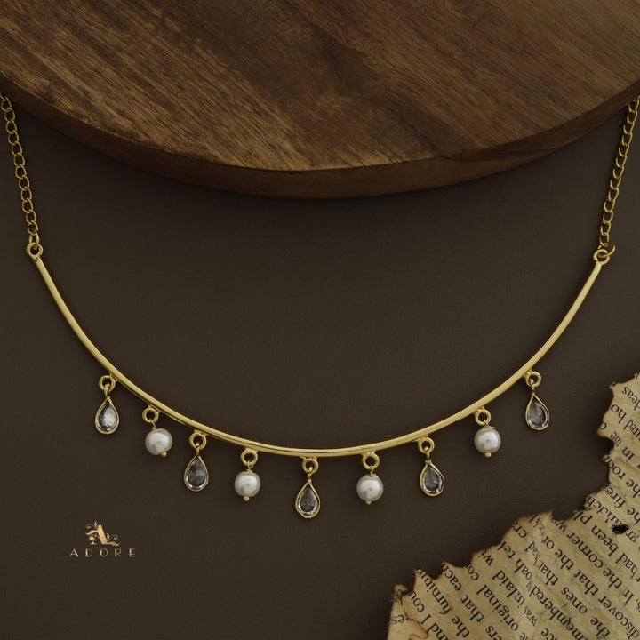 Drop Of Spring Pearl Neckpiece / Neck Cuff