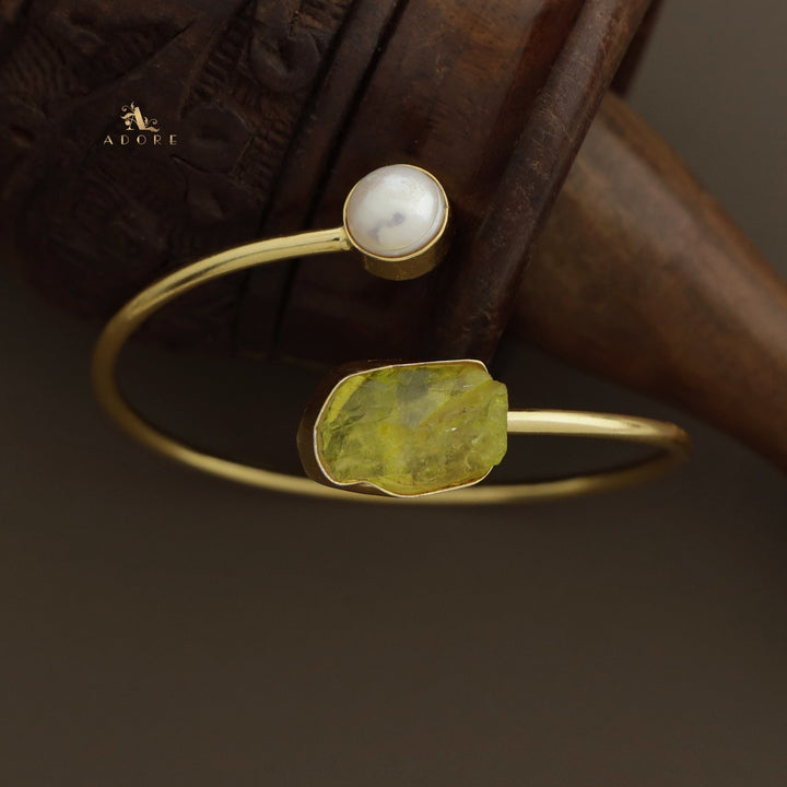 Libra Dyed Stone + Pearl Bangle