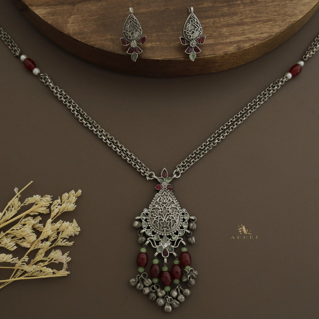 khushi Antique Neckpiece With Earring