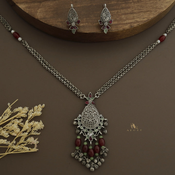 khushi Antique Neckpiece With Earring