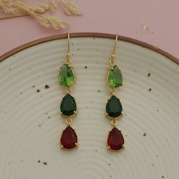 Multicolour Hiromi Rain Drop Earring