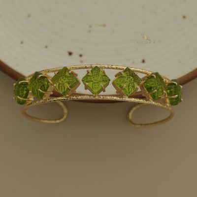 Adonai Textured Carved 7 Diamond Bangle