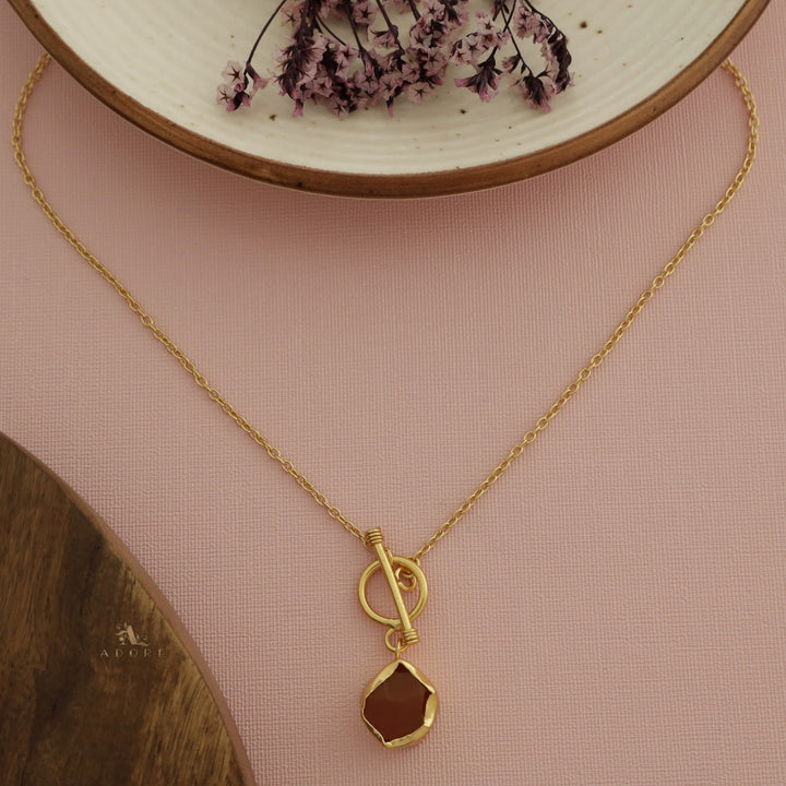Yuka Golden Ring Raw Stone Neckpiece