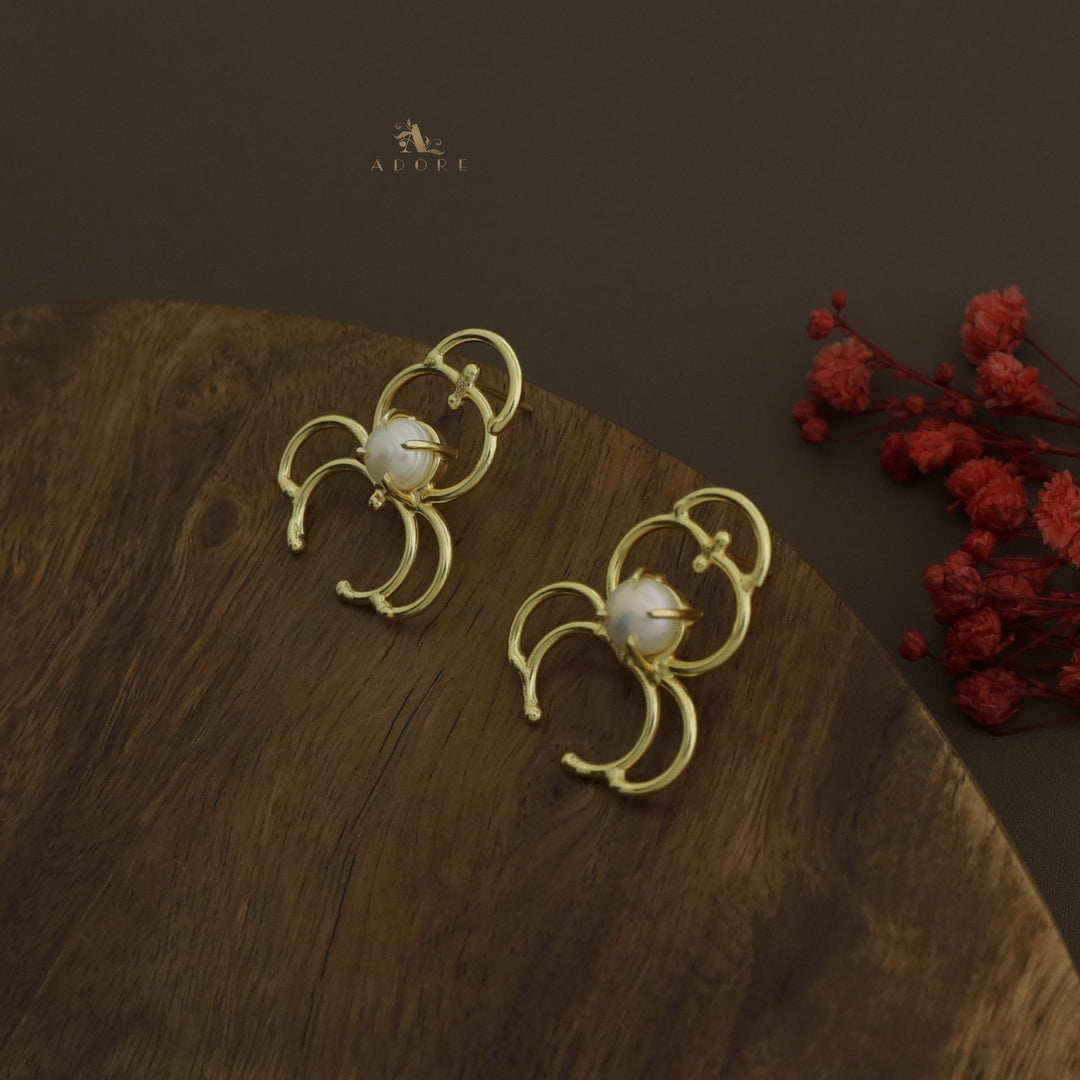 Golden Buggiya Pearl Earring