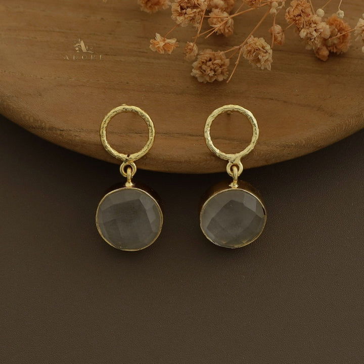 Golden Glossy Drum Earring