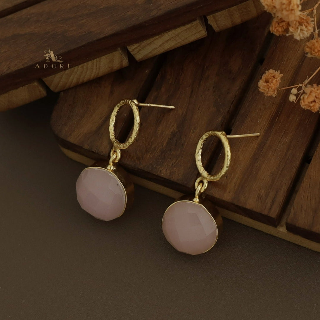 Golden Glossy Drum Earring