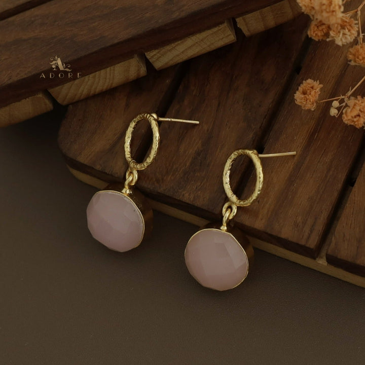 Golden Glossy Drum Earring