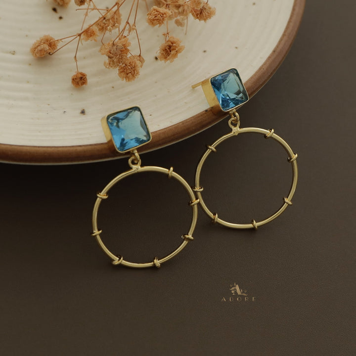 Colbia Square Glossy Circle Earring