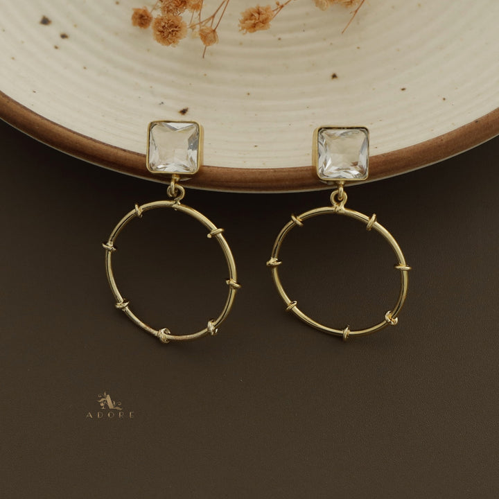 Colbia Square Glossy Circle Earring