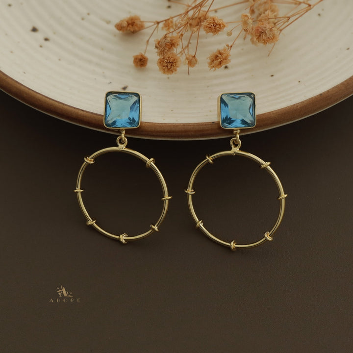 Colbia Square Glossy Circle Earring