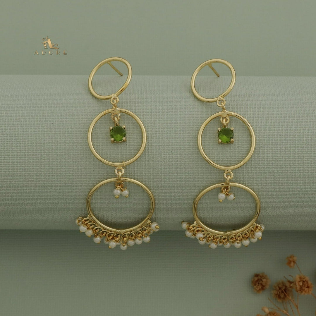 Kemia 3 Circle Glossy Pearl Earring