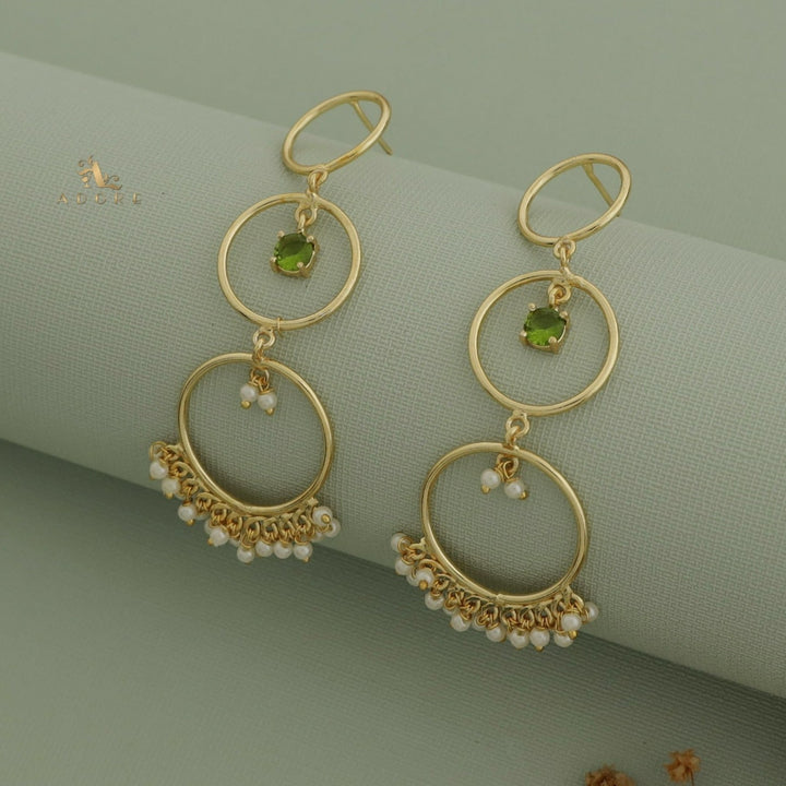 Kemia 3 Circle Glossy Pearl Earring