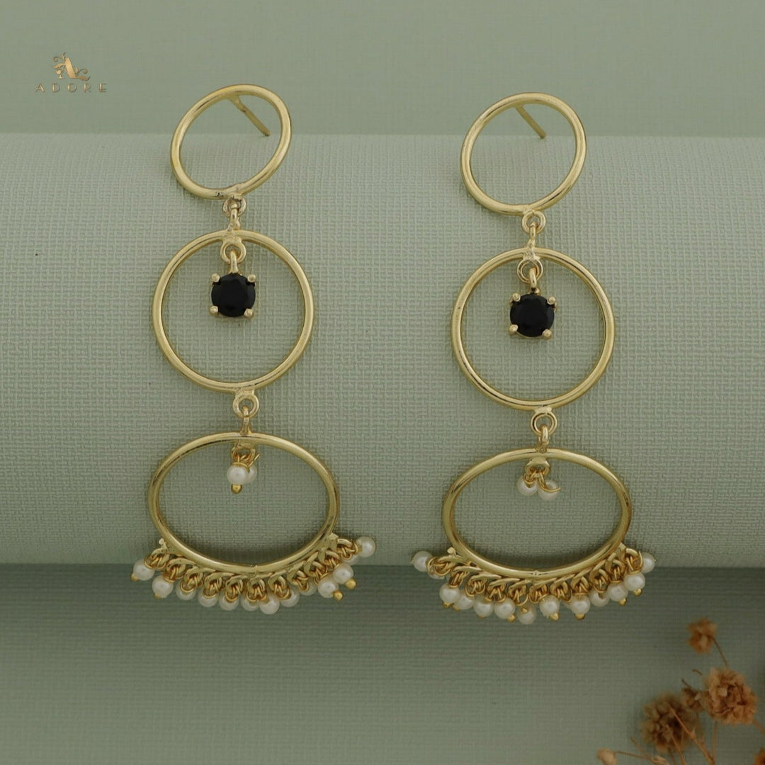 Kemia 3 Circle Glossy Pearl Earring