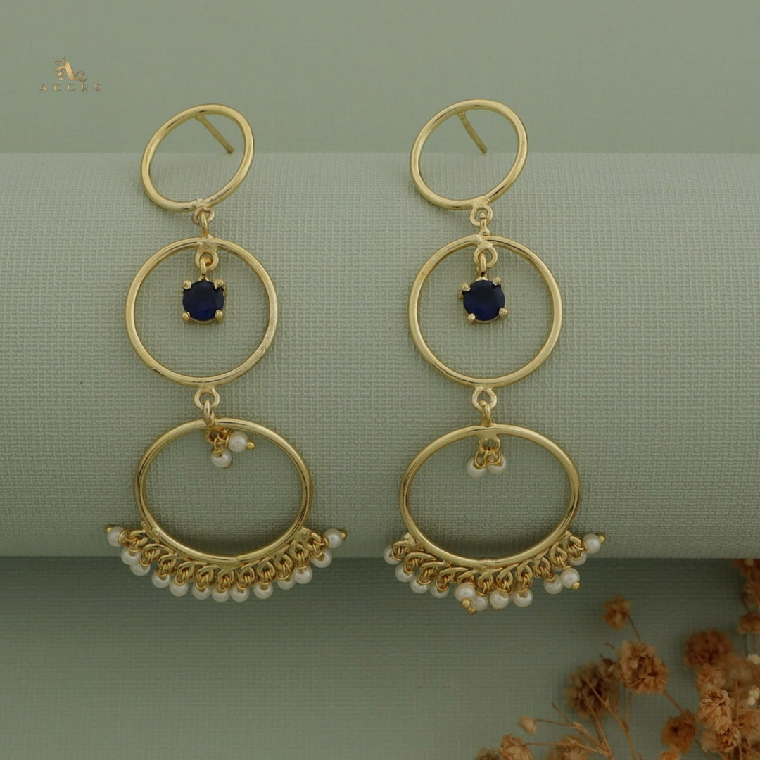 Kemia 3 Circle Glossy Pearl Earring