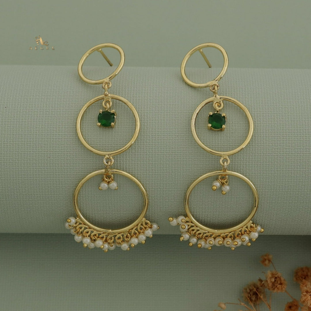 Kemia 3 Circle Glossy Pearl Earring