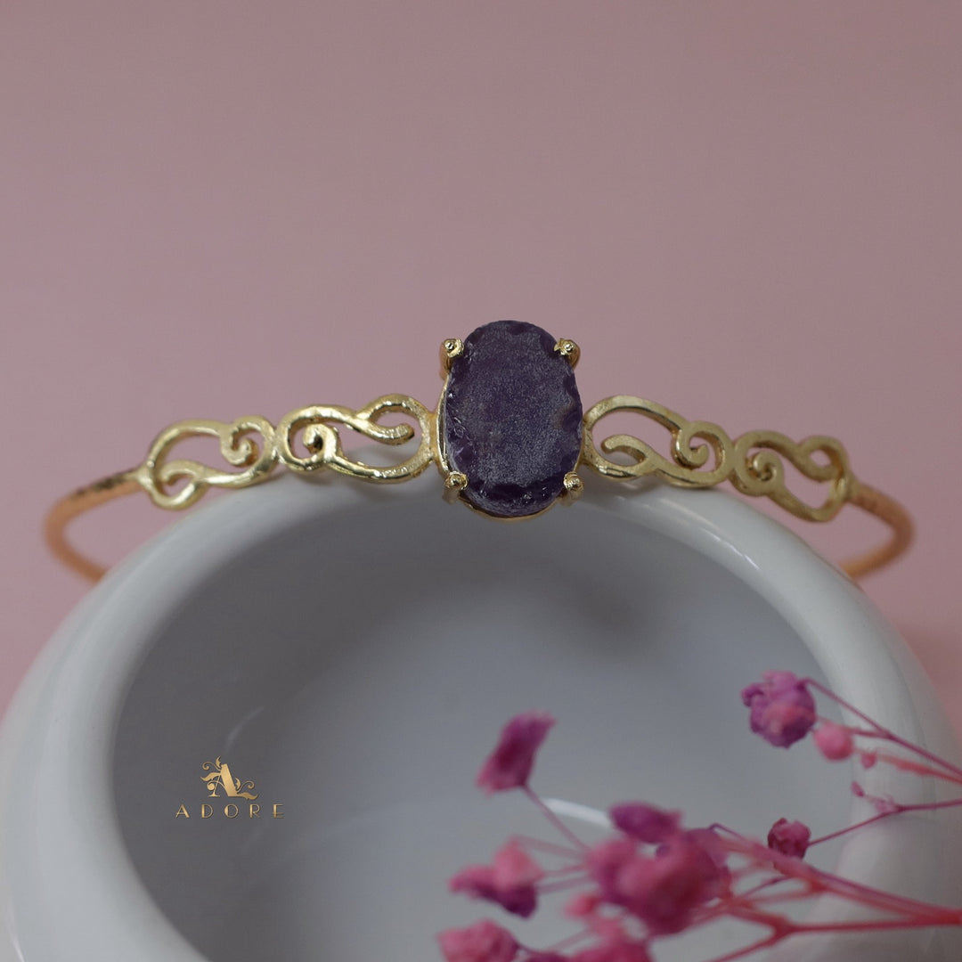 Sayoojya Textured Raw Stone Bangle