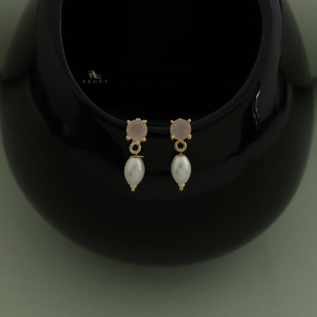 Romella Glossy Round Pearl Earring