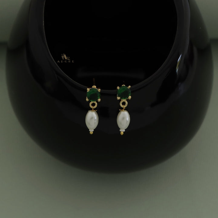Romella Glossy Round Pearl Earring