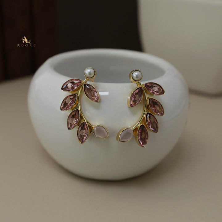 Glossy Olive Leafy Earring