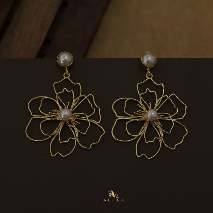 Rosline Flower Pearl Earring