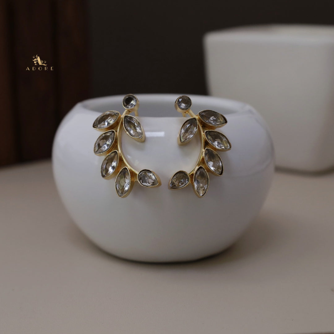 Glossy Olive Leafy Earring