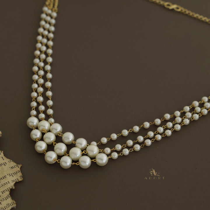 Kiana 3 Layer Pearl Neckpiece