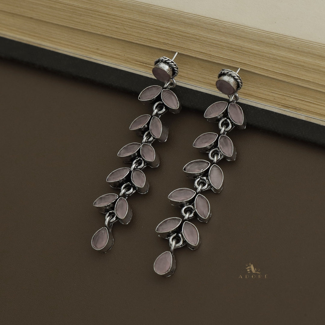 Glossy Round Branch Leafy Earring