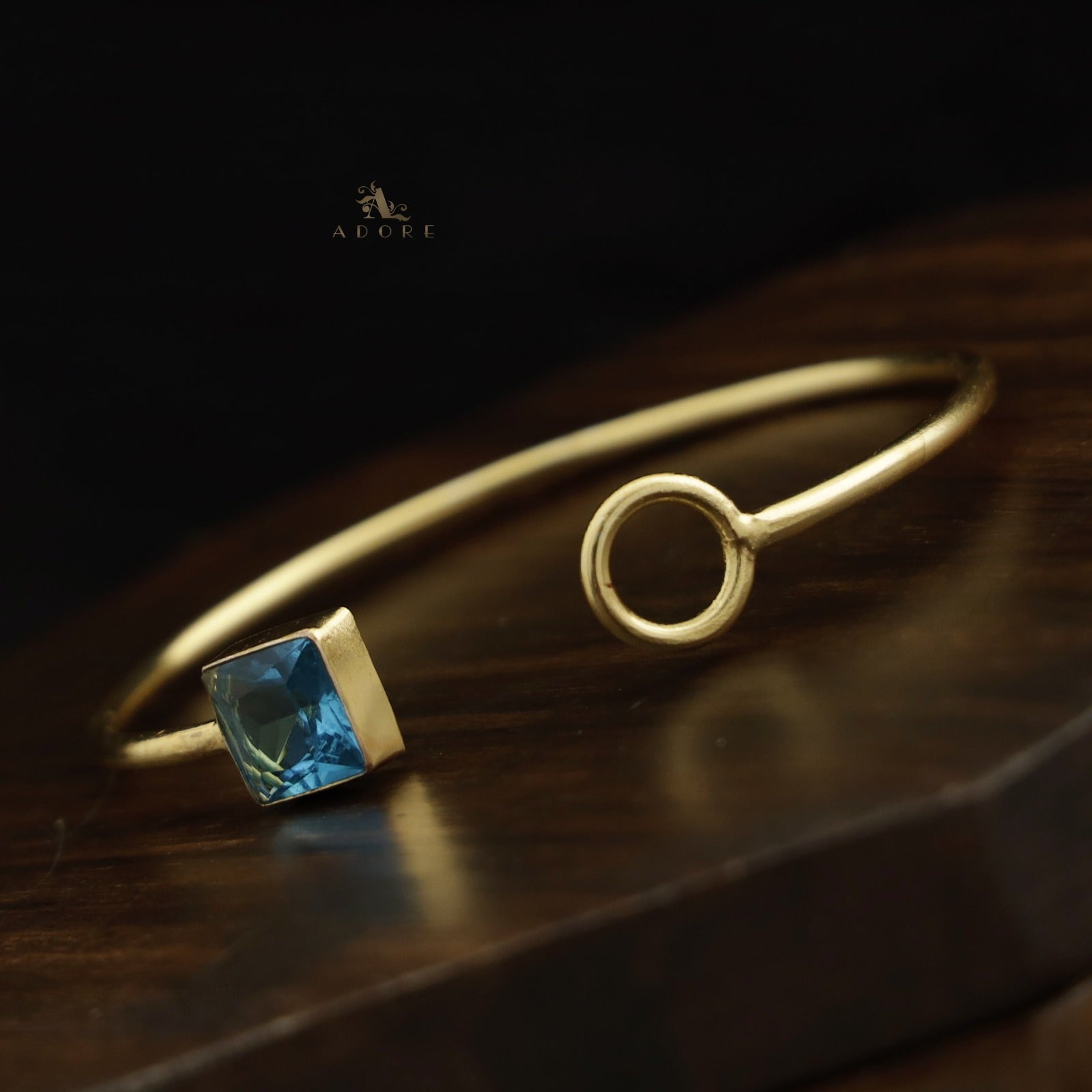 Rimenzia Square Glossy And Circle Bangle
