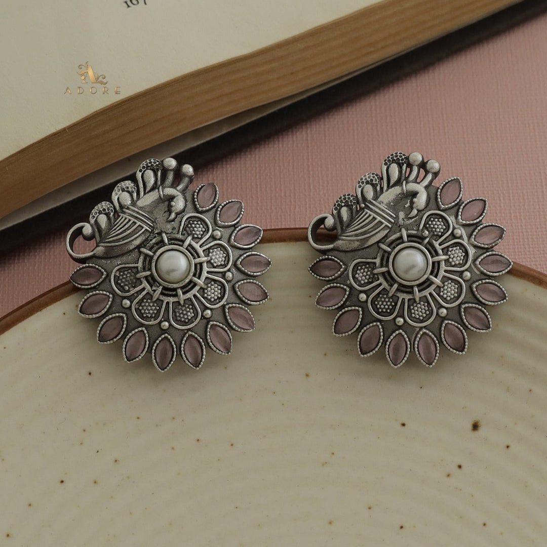 Etva Pearly Flower Bird Earring