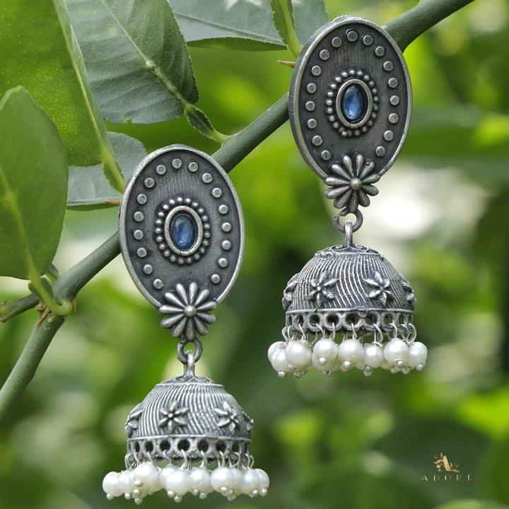 Abhaya Antique Oval Jhumka