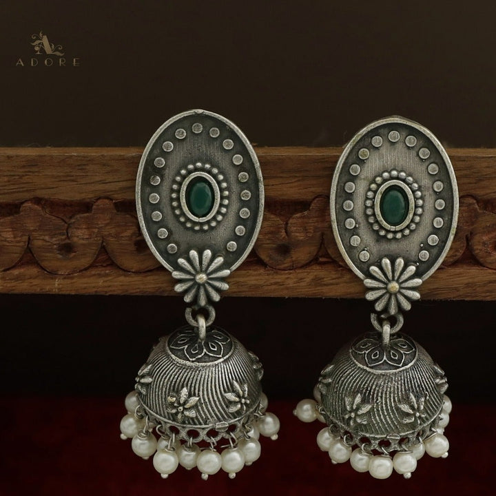 Abhaya Antique Oval Jhumka