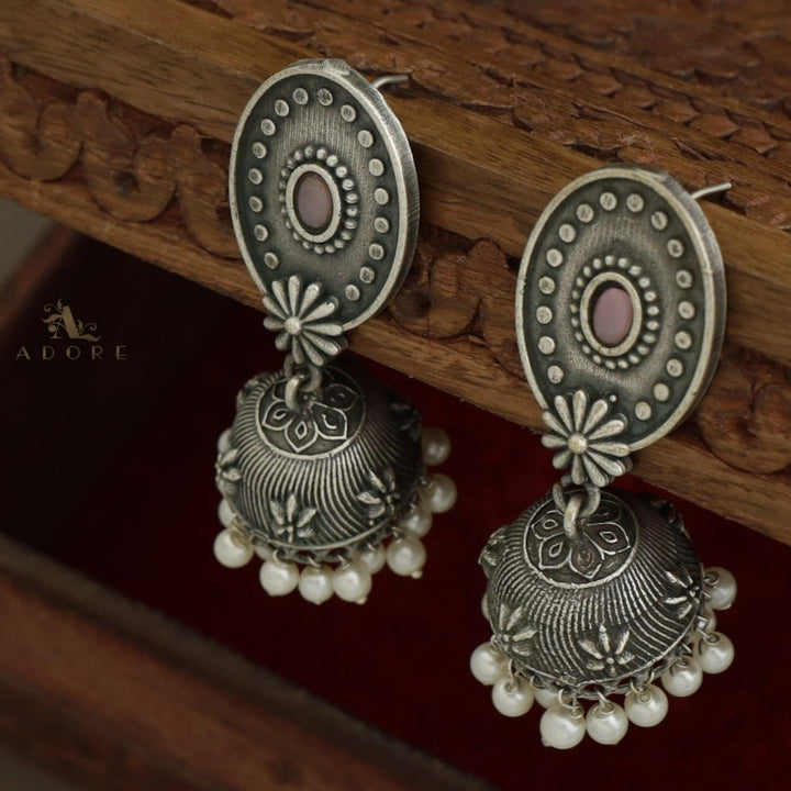Abhaya Antique Oval Jhumka