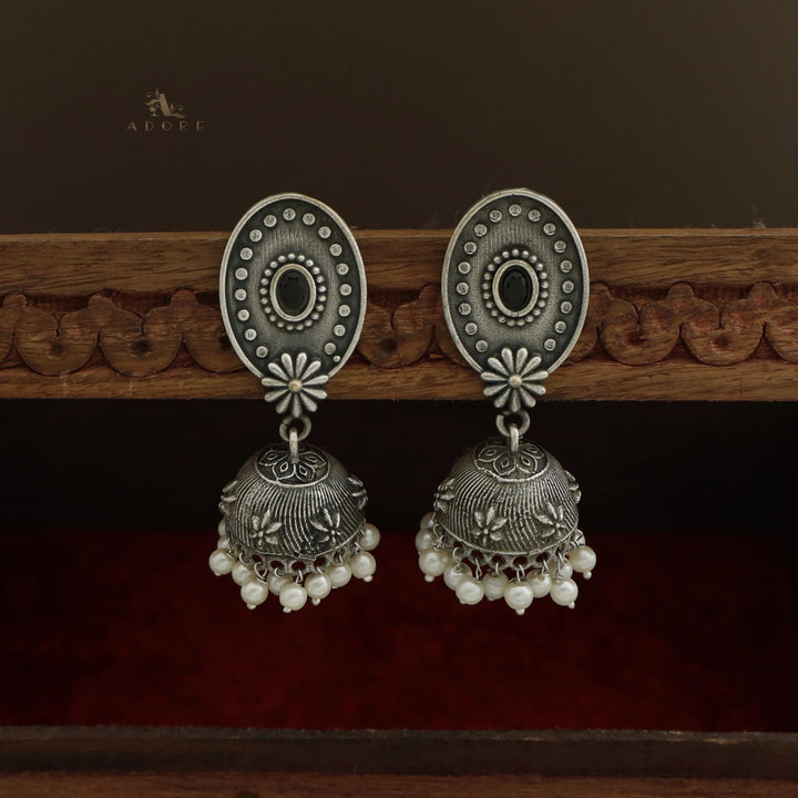 Abhaya Antique Oval Jhumka