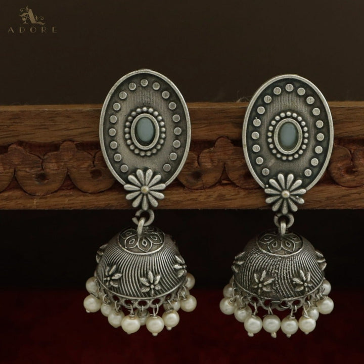 Abhaya Antique Oval Jhumka