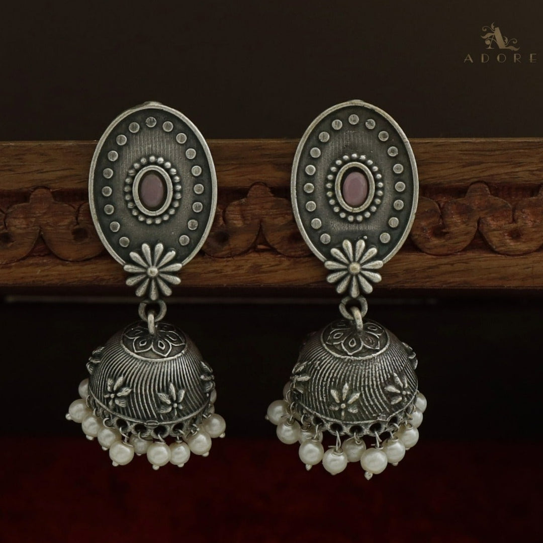 Abhaya Antique Oval Jhumka