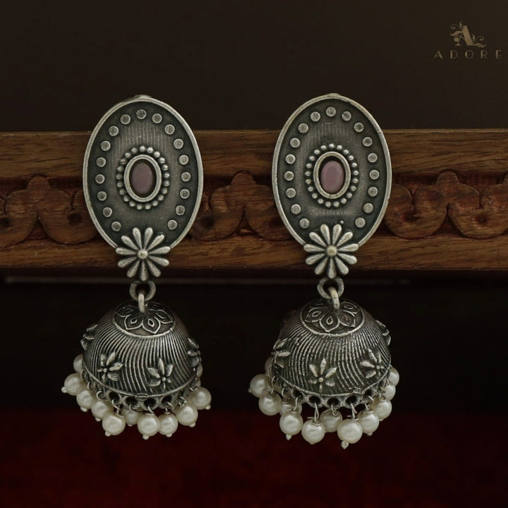 Abhaya Antique Oval Jhumka